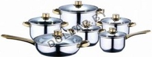 Набор посуды KaiserHoff KH-154 из 12 предметов нержавеющая сталь (код.9-701)