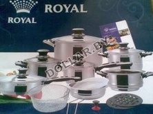 Набор посуды Royal из 17 предметов из нержавеющей стали с термодатчиками