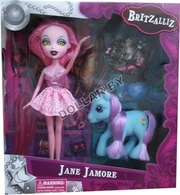 Кукла гламурная колдунья с пони Bratzillaz Братзиллас - кузина Bratz (розовые волосы) "047"