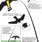 Змей воздушный Черный коршун 140х80 см визуальный отпугиватель