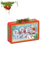 Жестяная подарочная коробка с надписью «С Новым годом!