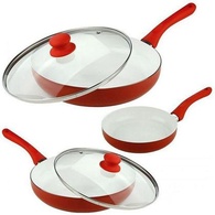 Набор керамических сковородок Ceramic pan 3 сковороды+ 2 крышки (20,24,26 см.)