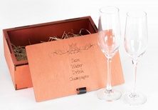 Подарочный набор Champagne розовая с бокалами